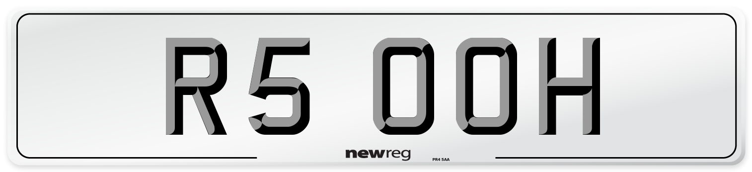 R5 OOH Number Plate from New Reg